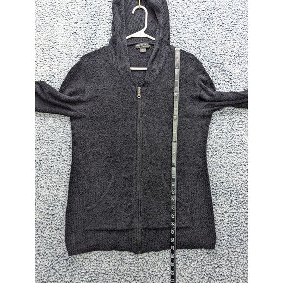 Barefoot Dreams Cozychic Lite Full Zip Hoodie Size L Black - Picture 9 of 11